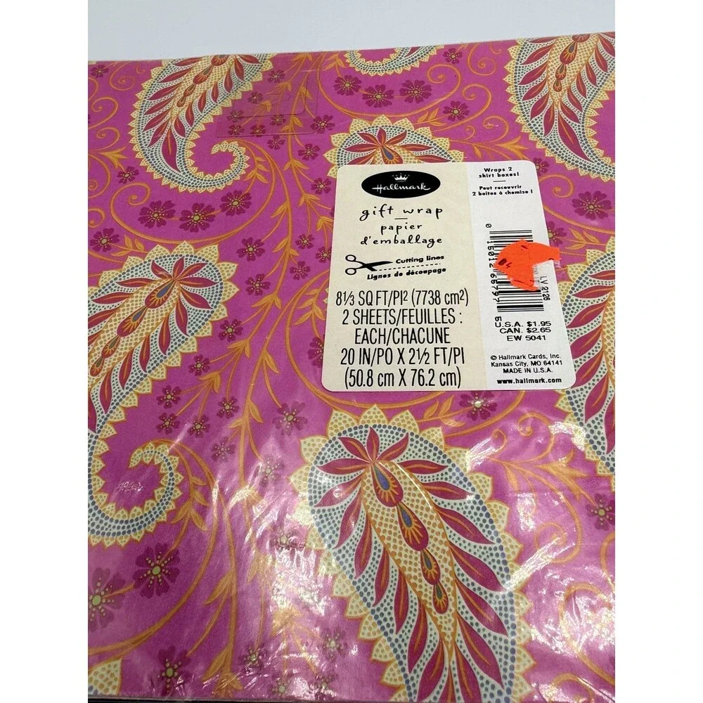 Hallmark Vintage Gift Wrap Paper 2 Sheets @ 20